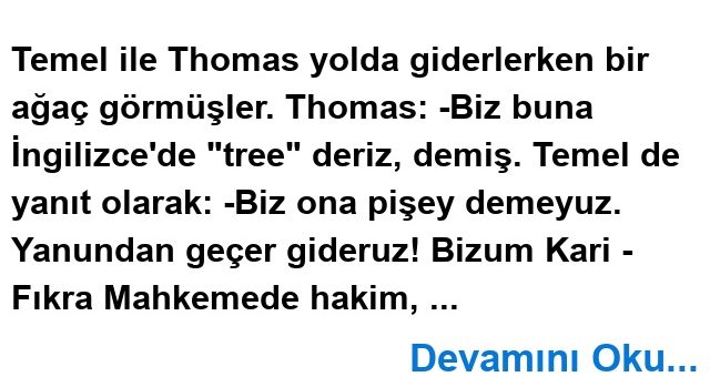 Tree – Temel Fıkrası